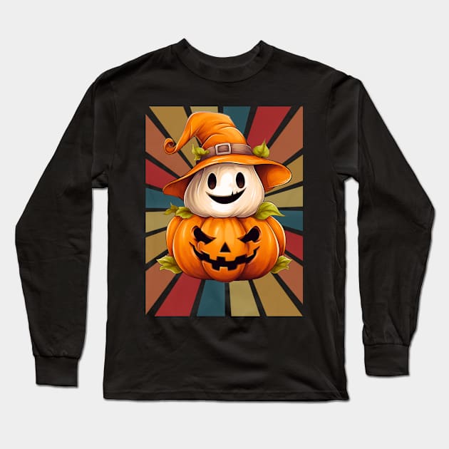 Vintage Pumpkin halloween T-shirt Classic-tee Long Sleeve T-Shirt by PC SHOP